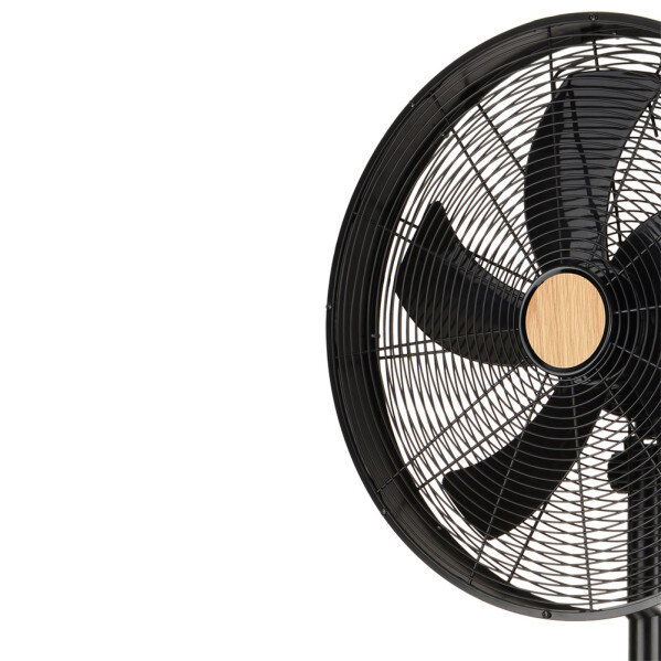 Ventilador De Pie Falcon Negro/haya 3vel.50w.5aspas Oscilante Y Rotatorio Regx45x37cm - Image 2