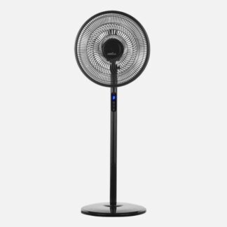 Ventilador De Pie Icono Negro 3vel 45w 119x44x40 Cm Oscilante 5asp.c/ Remoto,temporizador