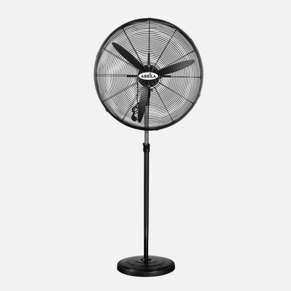 Ventilador De Pie Industrial Tormenta Negro 3velocidades 240w 3aspas Fijo Y Rotatorio Regx71x71 Cm