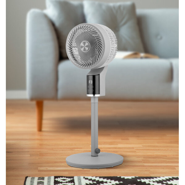 Ventilador De Pie Persa Gris/cromo 50w 3vel Regx33x33cm Oscilante, Display, Remoto Y Temporizador - Image 2