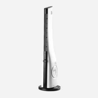 Ventilador De Torre Cebreros Blanco/negro 50w 3velocidades Silencioso Temporizador 89x24x24cm