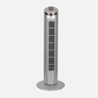 Ventilador De Torre Orbigo Plata 3vel 45w C/remoto Oscilante Temporizador 75x27x27cm