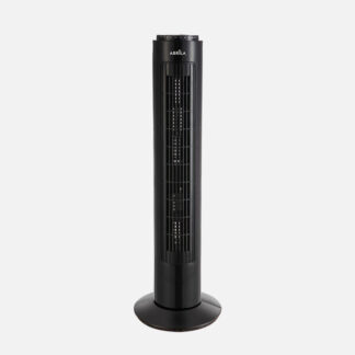 Ventilador De Torre Picaro Negro 3vel 50w C/remoto Temporizador,fijo Y Rotatorio 74x22x22cm
