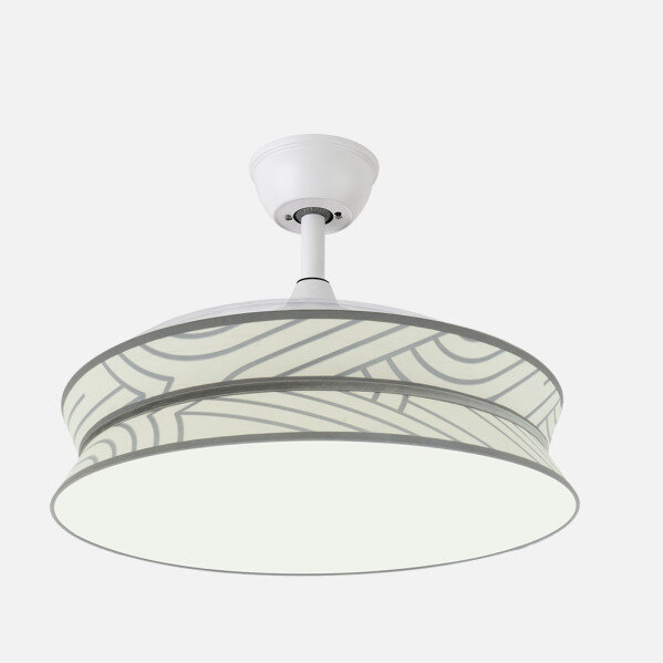 Ventilador Decor 72w Blanco/blanco Plata 108d 3asp 7200lm 3000-4000-6000k Remoto+memo+temp - Image 2