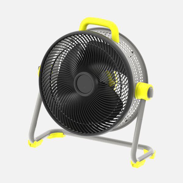 Ventilador Industrial Corintio 100w Amarillo/negro 50,5d 3aspas 3vel Orientable 62x63x25cm