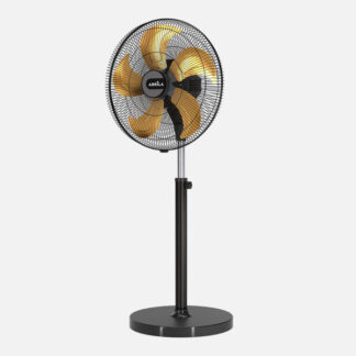 Ventilador Industrial Crucero 152w Negro/oro 5vel 5aspas 50d Fijo Y Rotatorio Alta Velocidad Regx50x50cm