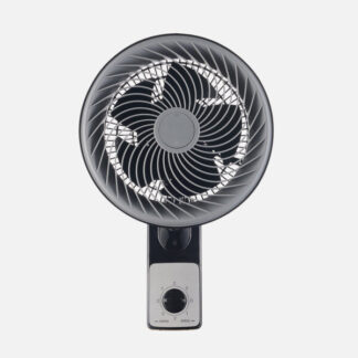 Ventilador Pared Aeolus 75w Negro/gris 3vel 5aspas 27d Alta Velocidad Fijo Y Rotatorio Orientable 45,5x27x34cm