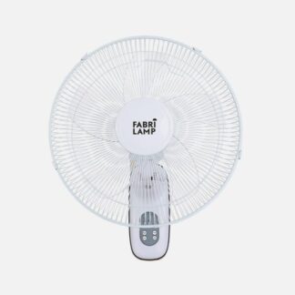 Ventilador Pared Cuta Blanco 3Vel. 50w C/remoto Oscilante 5 Aspas Transp. Temporizador 53x43x30 Cm
