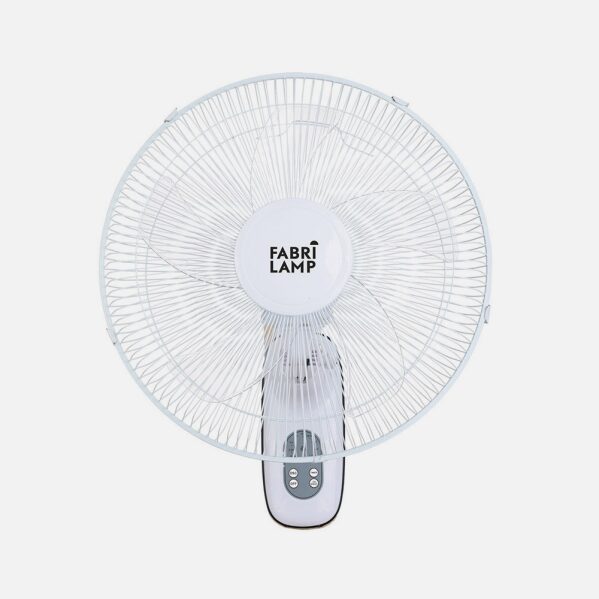 Ventilador Pared Cuta Blanco 3Vel. 50w C/remoto Oscilante 5 Aspas Transp. Temporizador 53x43x30 Cm