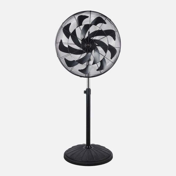 Ventilador Pie Indust.centurion Negro1velecidad 300w 16asp Fijo Y Rotat.oscilante Regx65x59cm