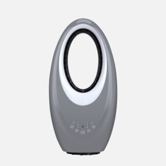 Ventilador Sin Aspas Canales Gris 50w 3velocidades Oscilante 4col.led Tactil C/remoto Y Temporizador 57,5x29x17cm