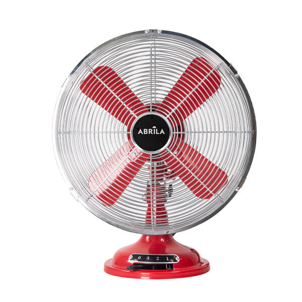 Ventilador Sobremesa Capitolio Rojo/cromo 37w 3velocidades 4asp Fijo Y Rotatorio 42x35x27cm - Image 2