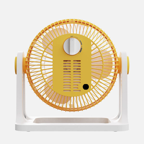 Ventilador Sobremesa Funchal Amarillo 32w 3aspas 3vel Orientable 24x25x15,5cm - Image 4
