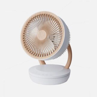 Ventilador Sobremesa Ruiseñor Blanco/haya 45w 3vel 3asp Remoto,temporizador,tactil 35,7x25,5x19,3cm