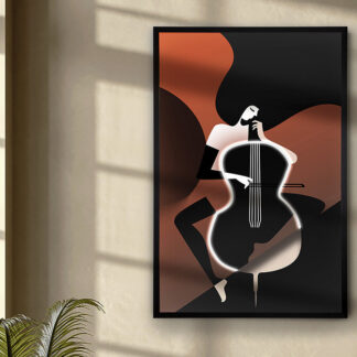 VIOLONCHELO-CUADRO LUZ LED 80X120