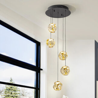 ZARIA-LAMP 5L-NEGRO/BRONCE/AMBAR D25 DIM