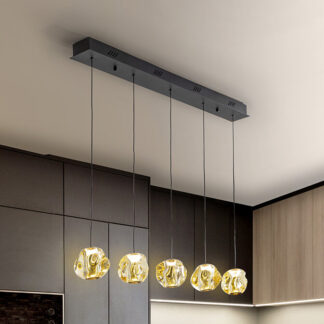 ZARIA- LAMP 5L- NEGRO/BRONCE/AMBAR DIM