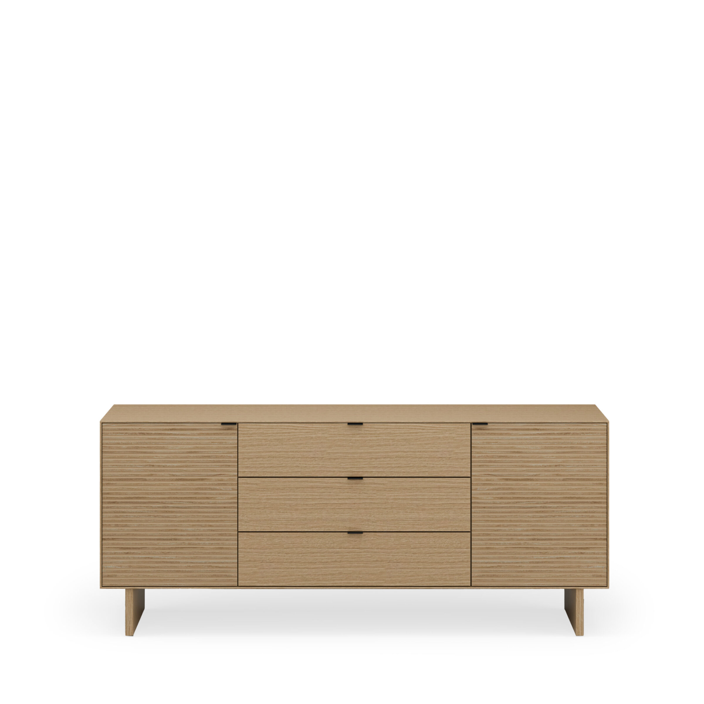 Aparador 200 TULSA roble pata madera (2 puertas + 3 cajones) - Image 3