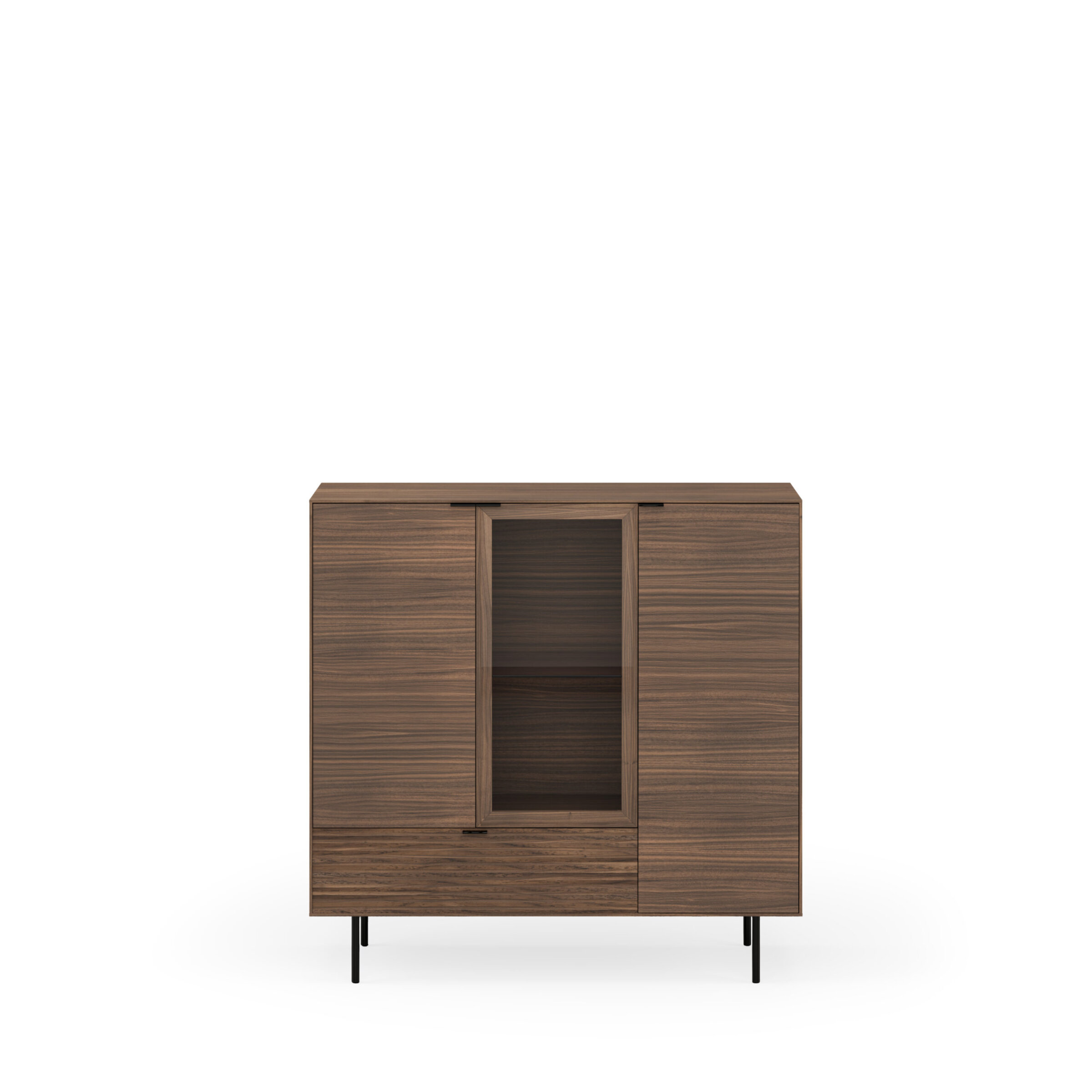 Aparador alto TULSA nogal pata metal (3 puertas + 1 cajón) - Image 5