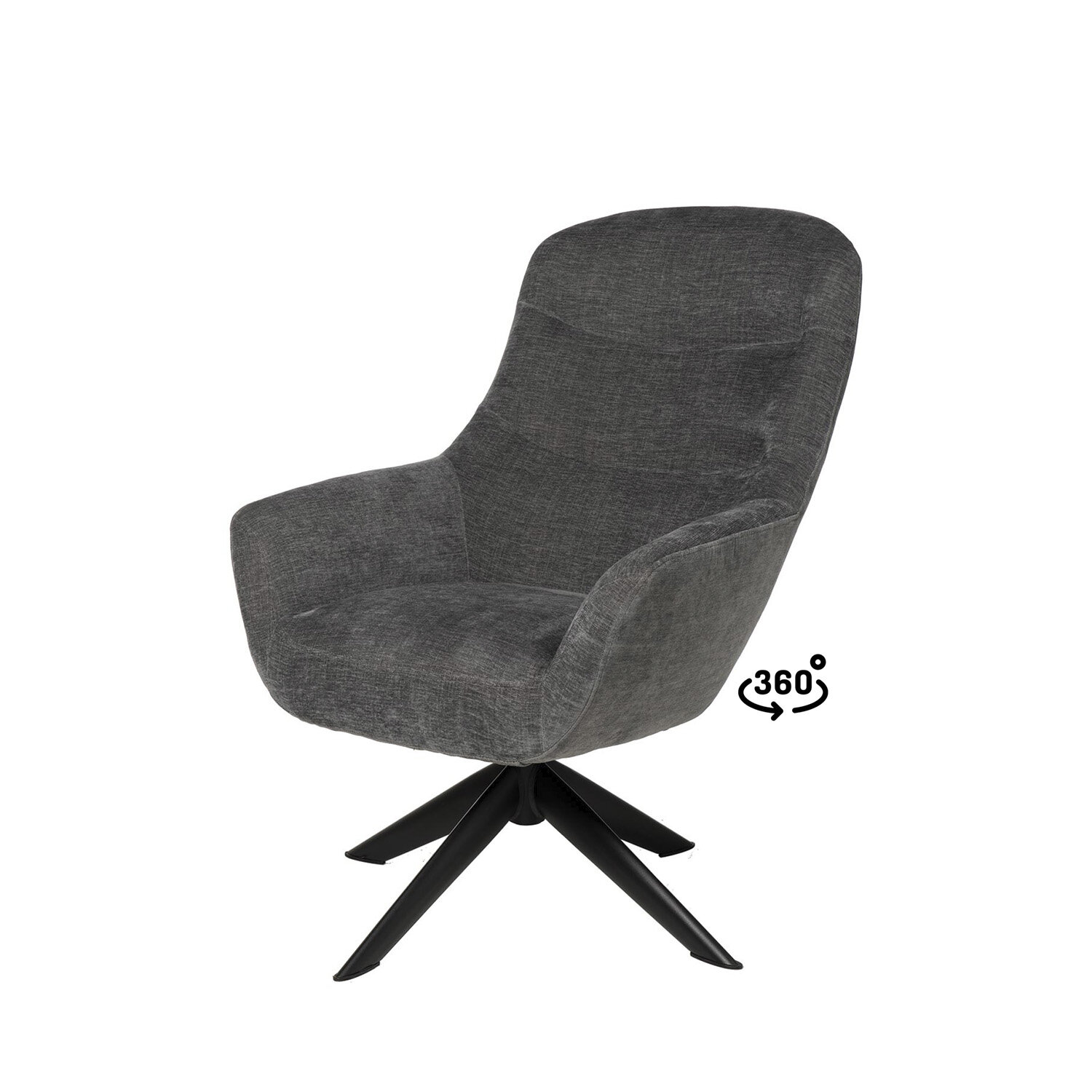 Butaca BOLONIA gris oscuro