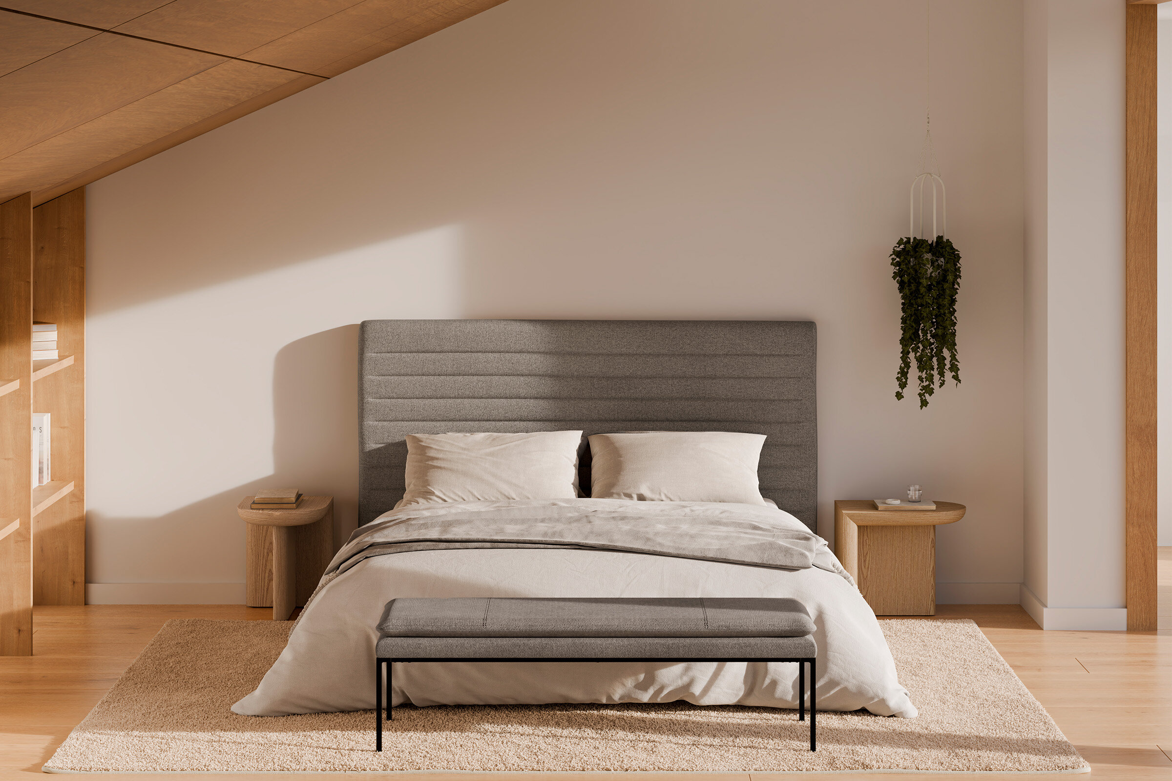 Cabecero XALOC 135/140 gris oscuro