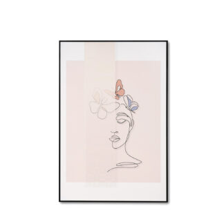 Cuadro WOMAN BUTTERFLY 80x120 cm