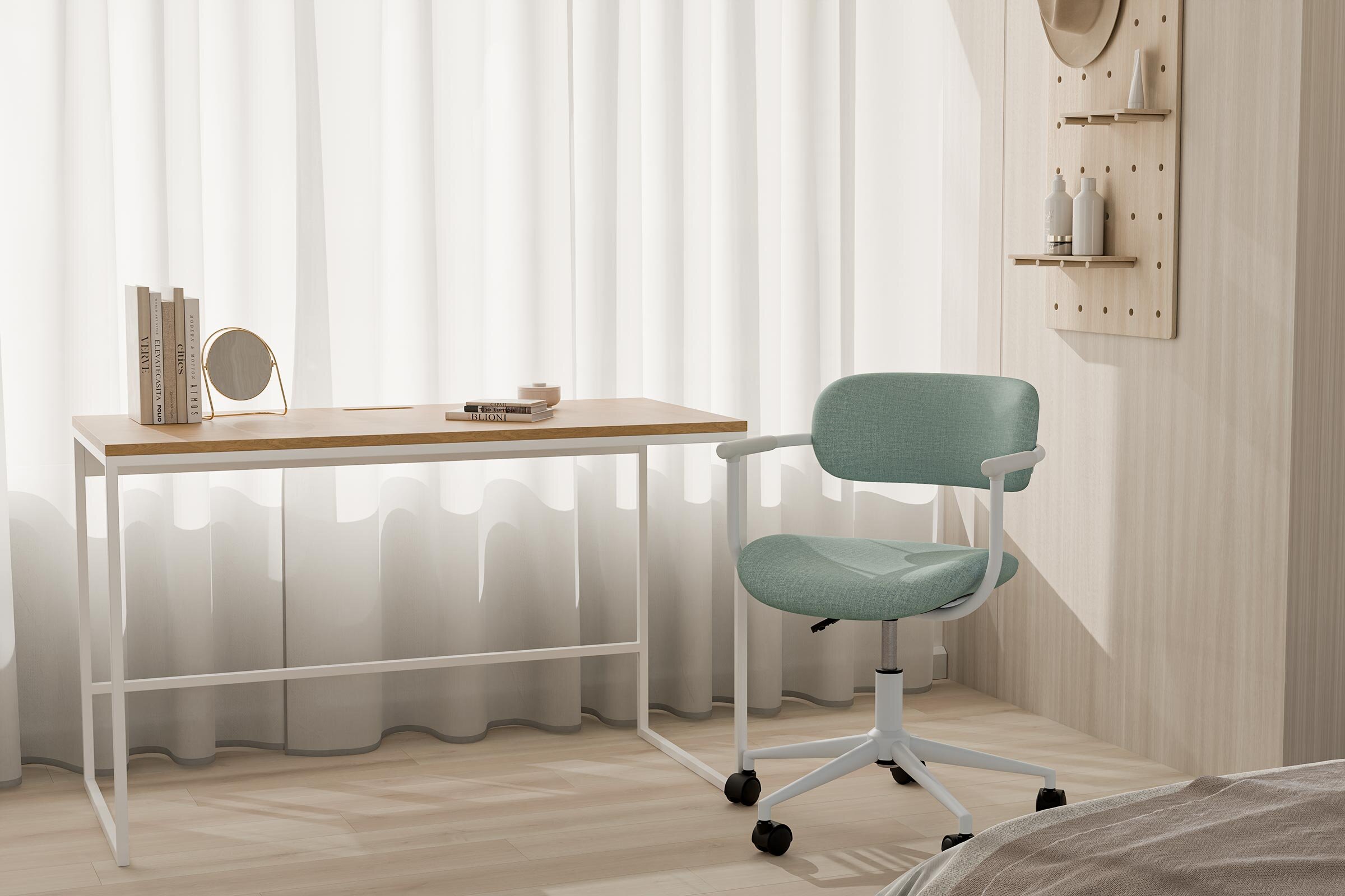 Escritorio HUDSON roble/blanco