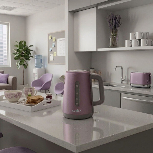 Hervidor De Agua Elect.toral Viole/gris 1,7l 2200w Base Giratoria,apagado Automatic. - Image 2