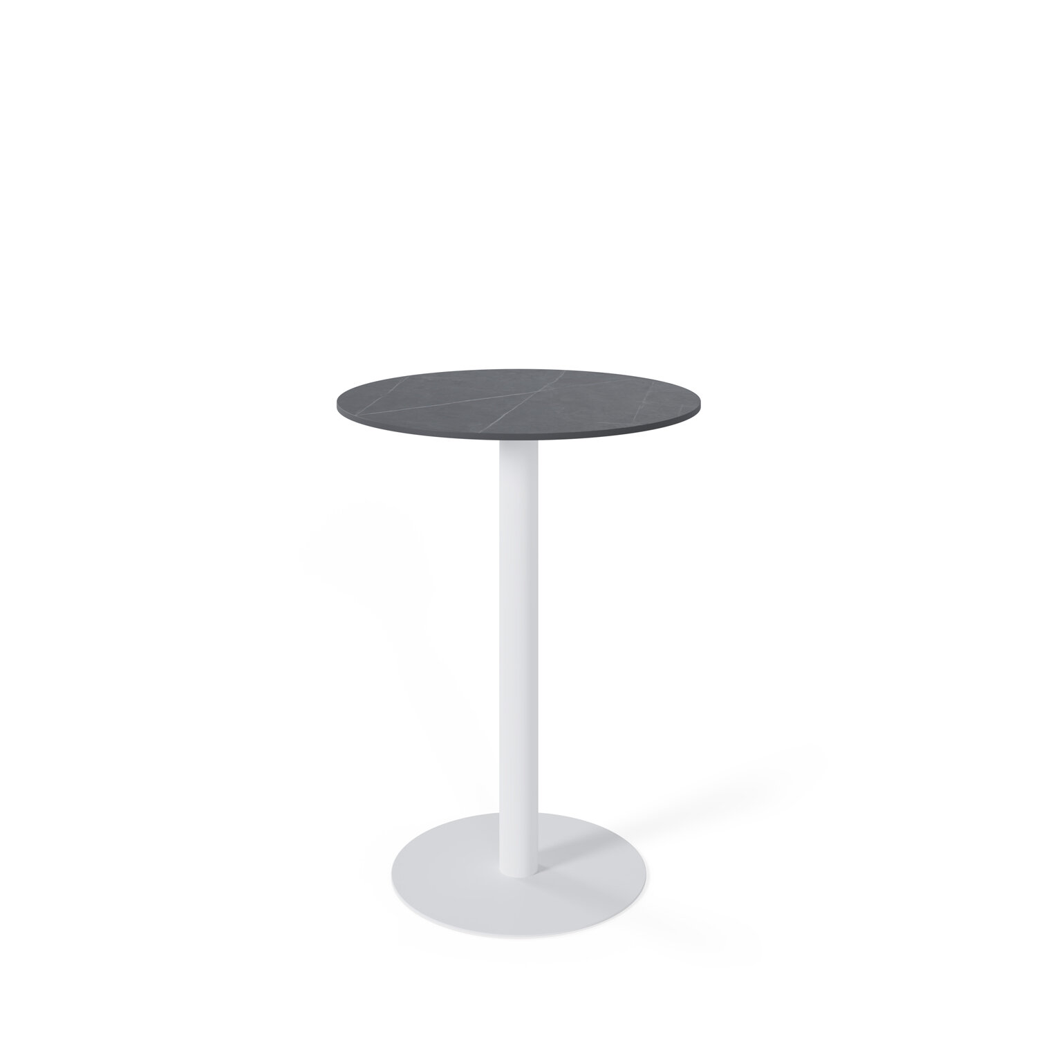 Mesa alta fija LYA gris/blanco