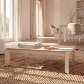Mesa centro elevable OLIVER travertino/beige