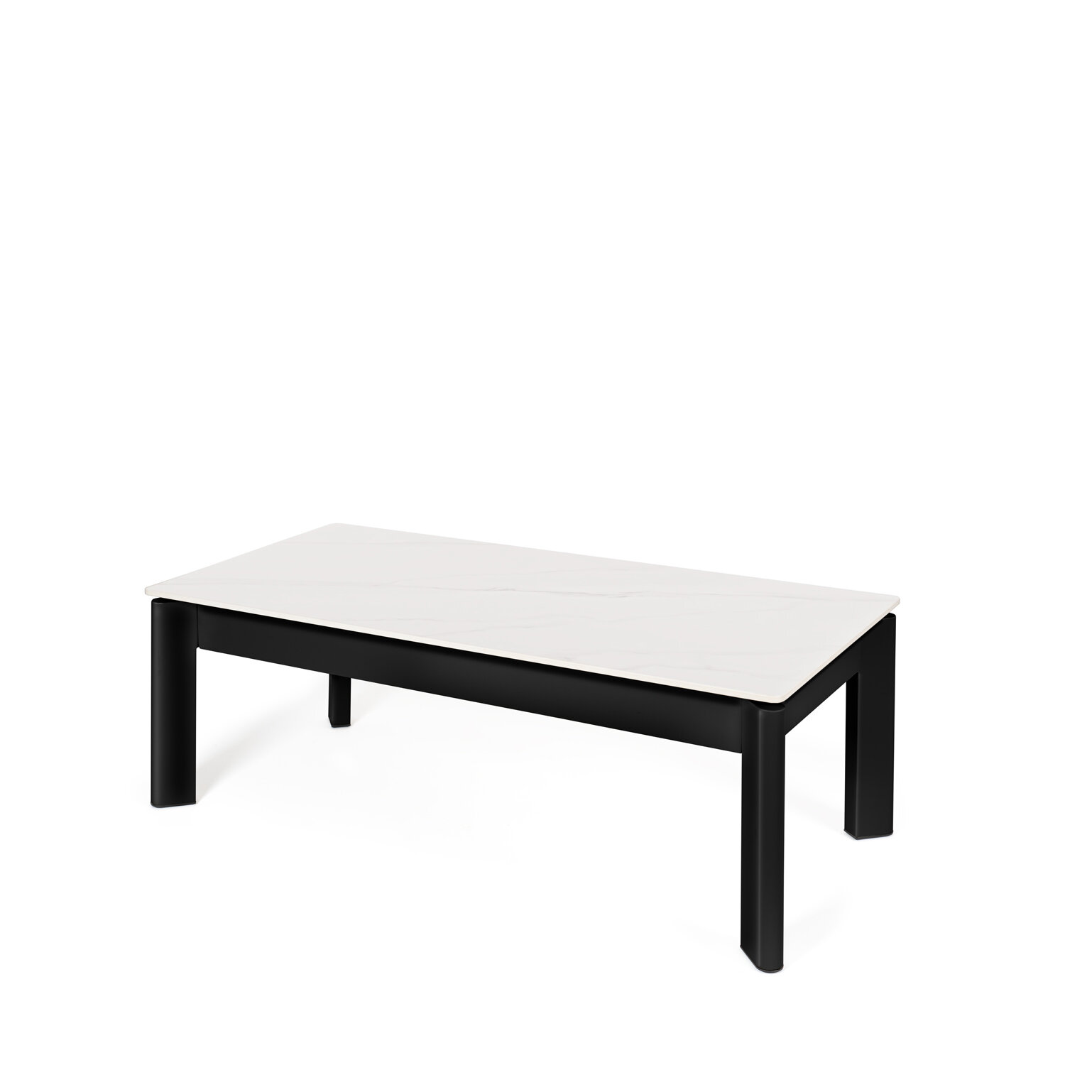 Mesa centro elevable ROLAND blanco/negro