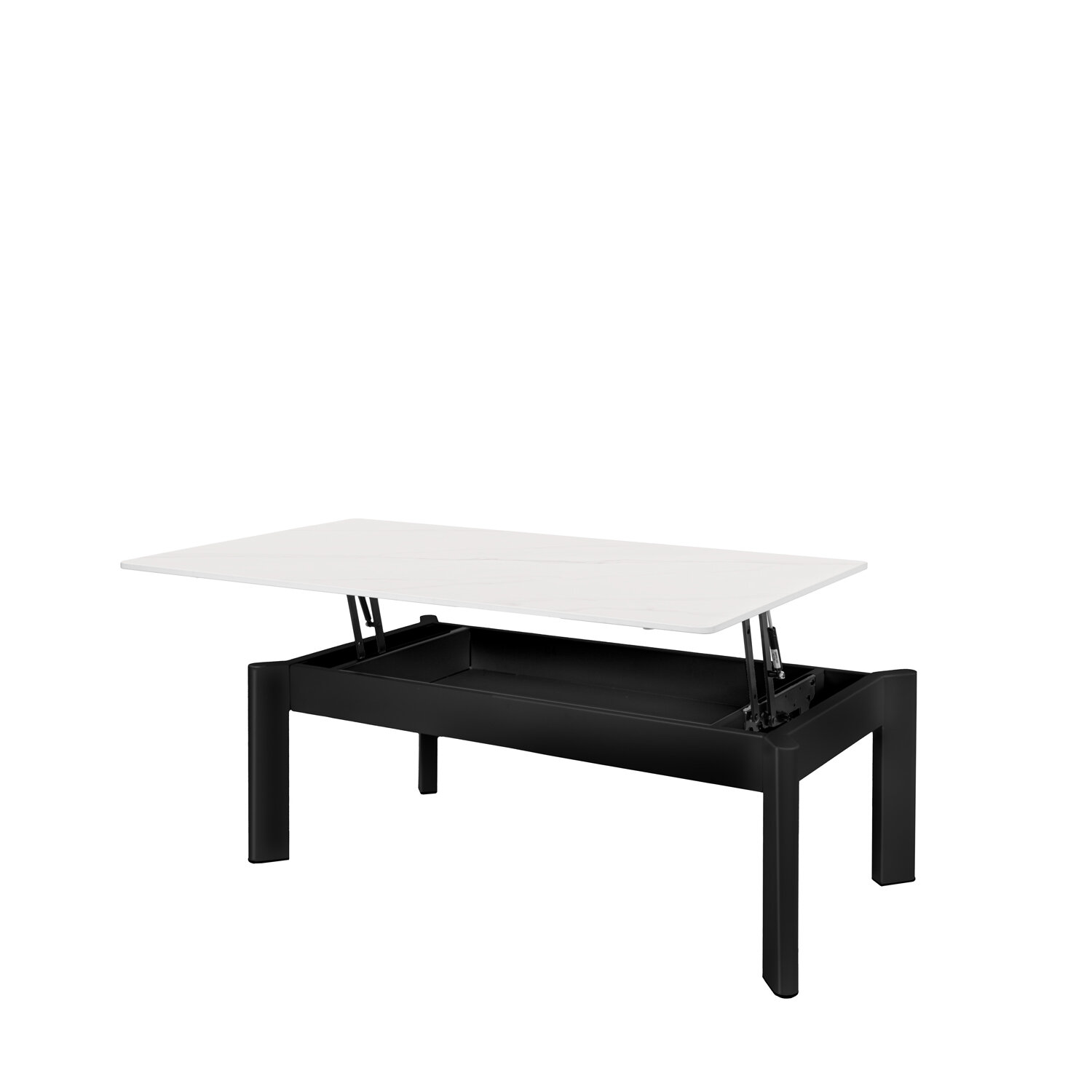 Mesa centro elevable ROLAND blanco/negro - Image 2