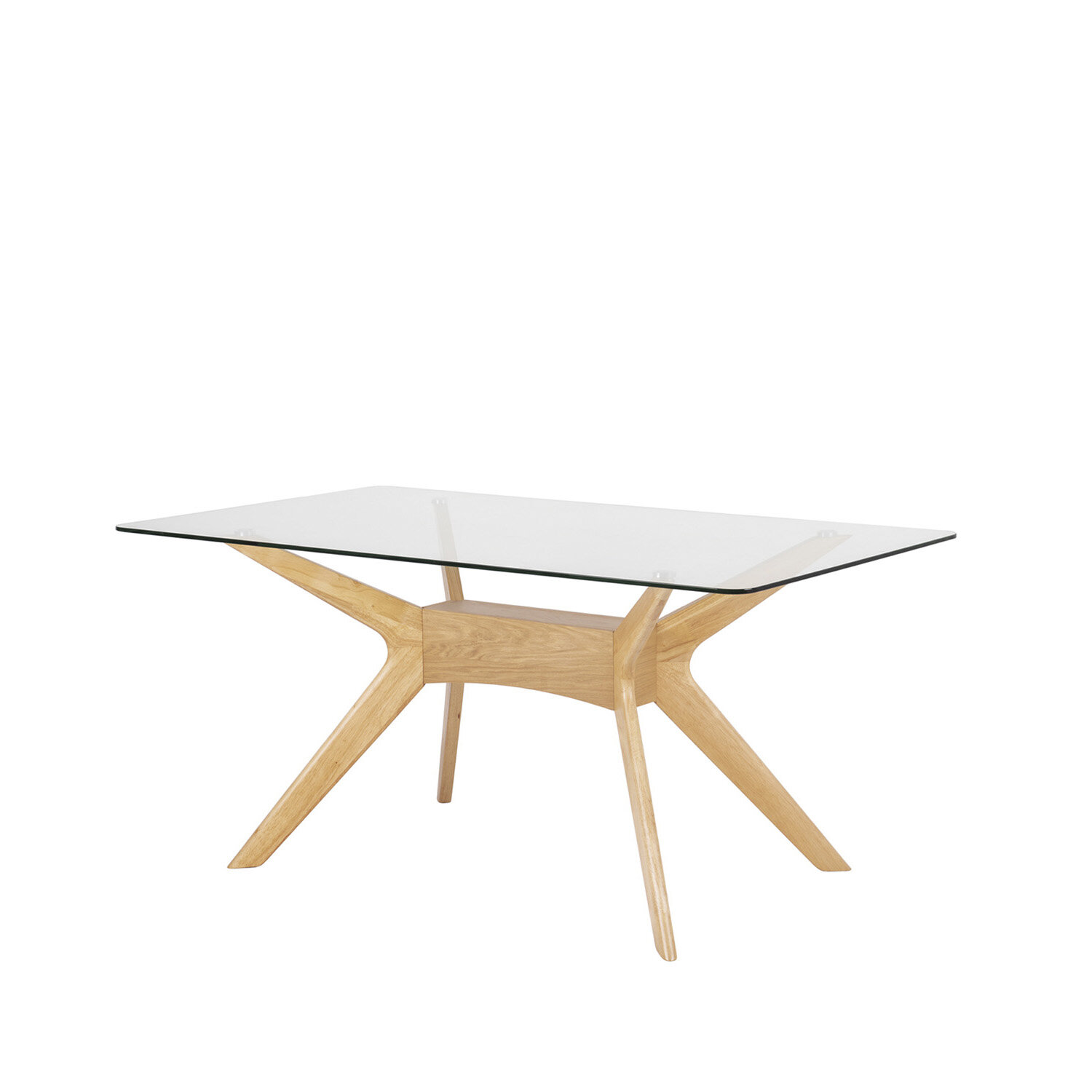 Mesa fija DELLA 140 cristal/roble - Image 3