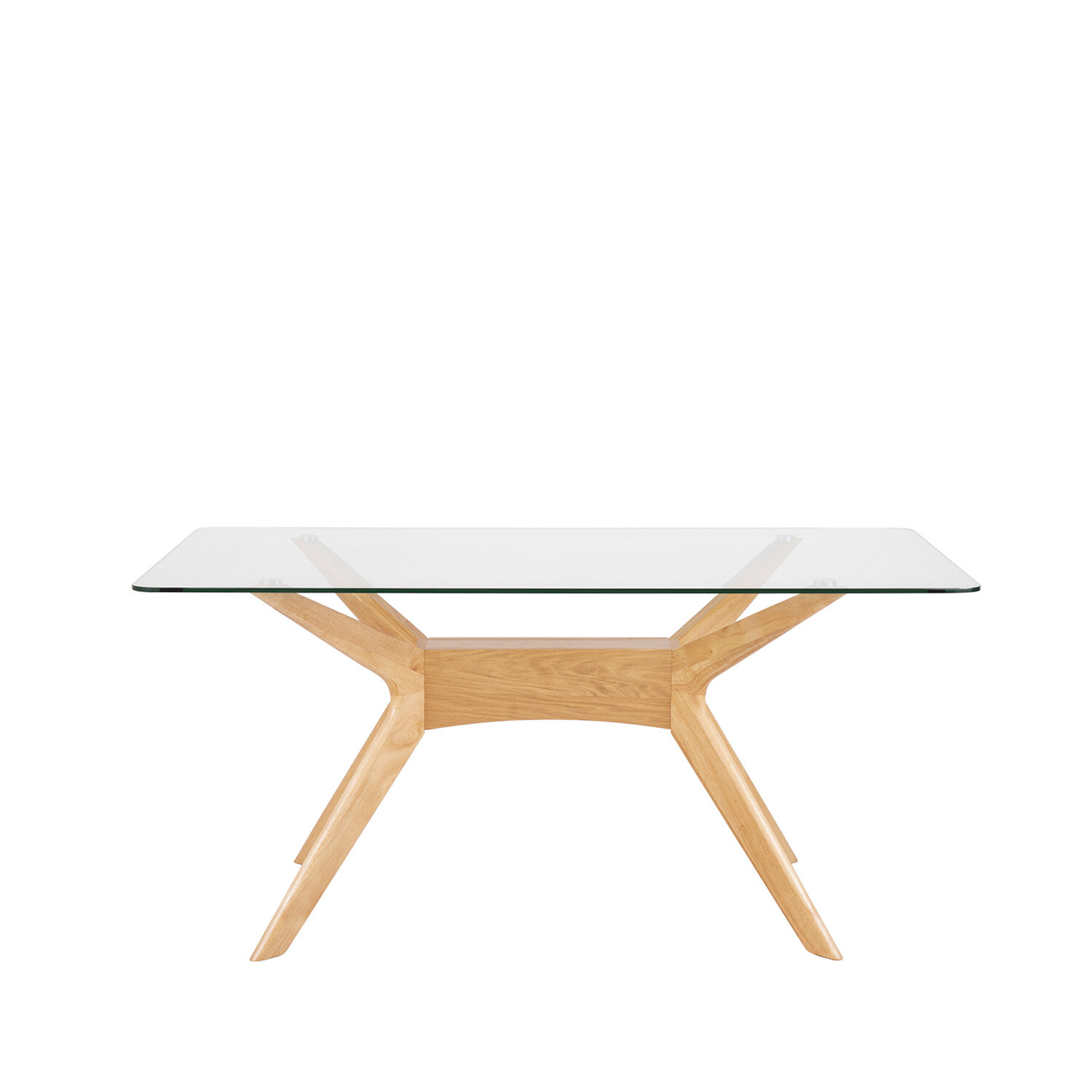 Mesa fija DELLA 160 cristal/roble - Image 4
