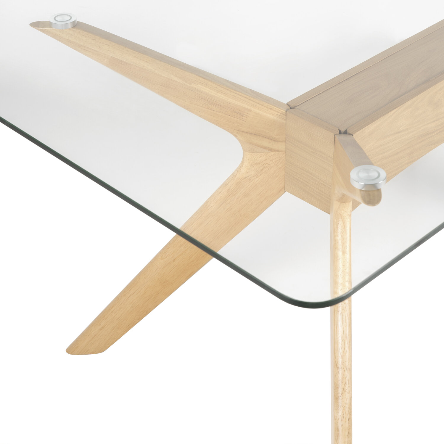 Mesa fija DELLA 160 cristal/roble - Image 7