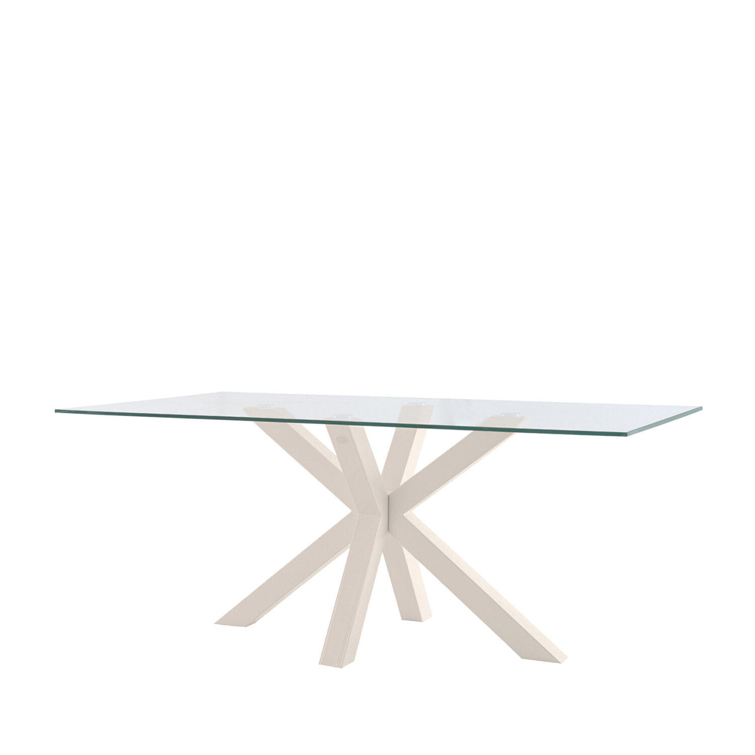 Mesa fija DEMI 160 cristal/beige