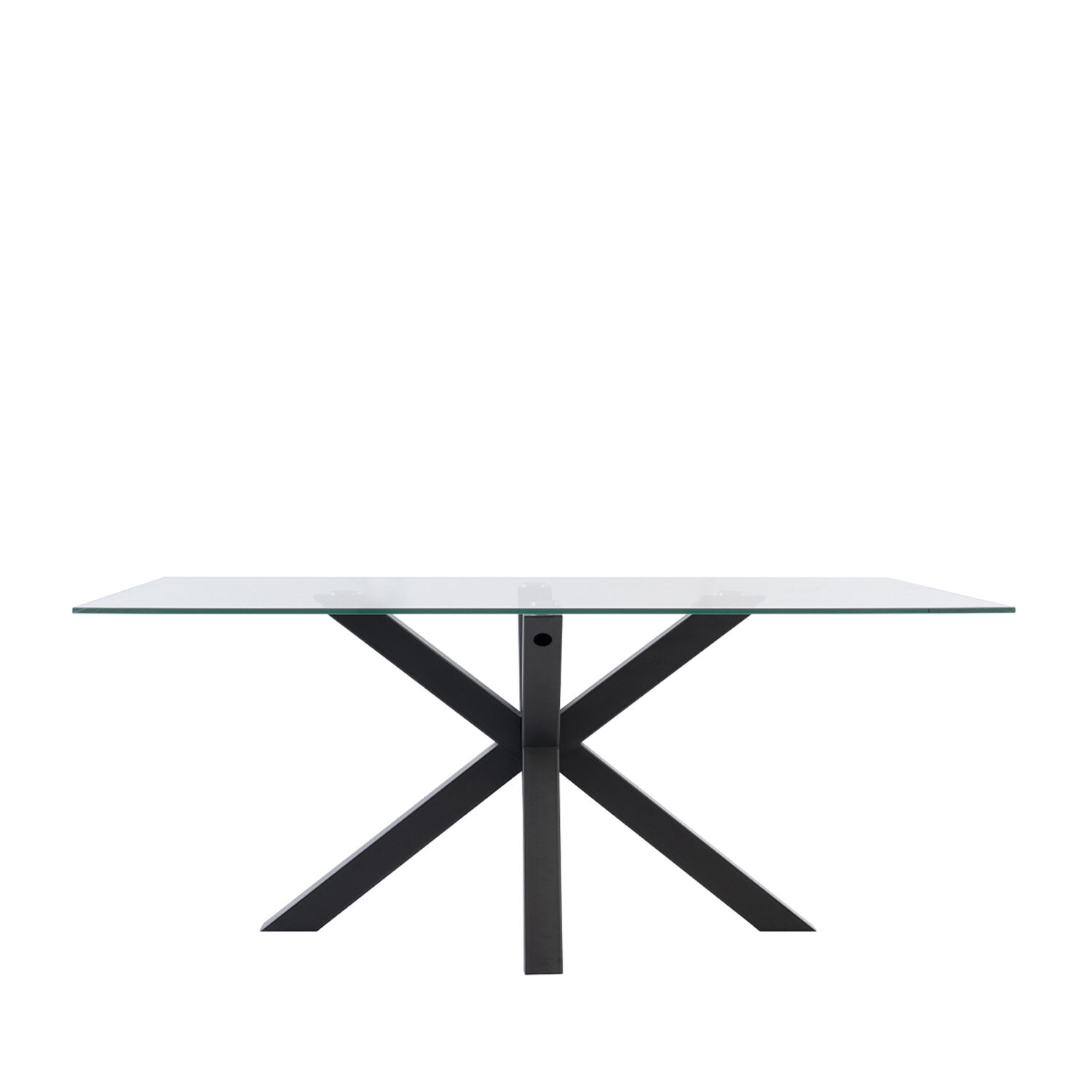 Mesa fija DEMI 180 cristal/negro - Image 2