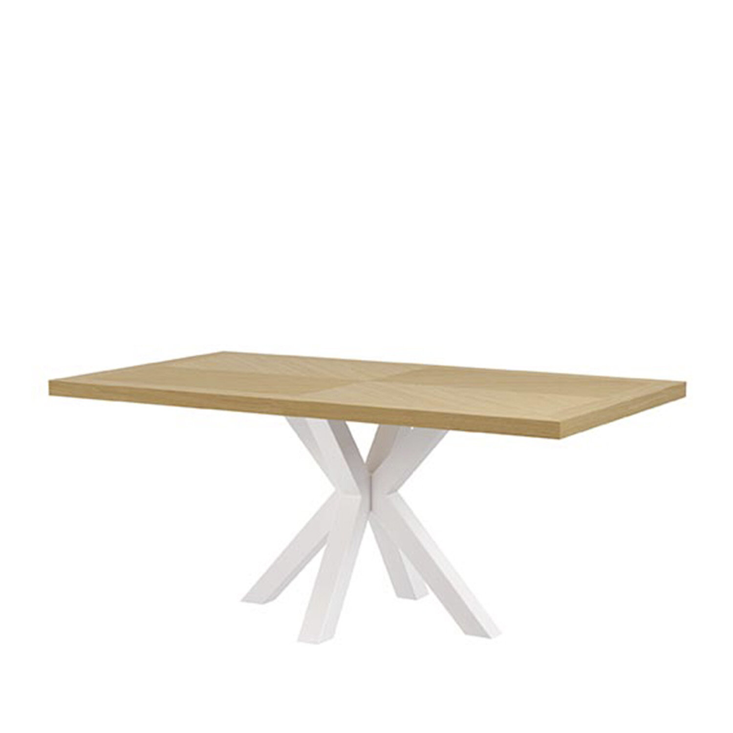 Mesa fija ELAINE 140x90 roble/blanco