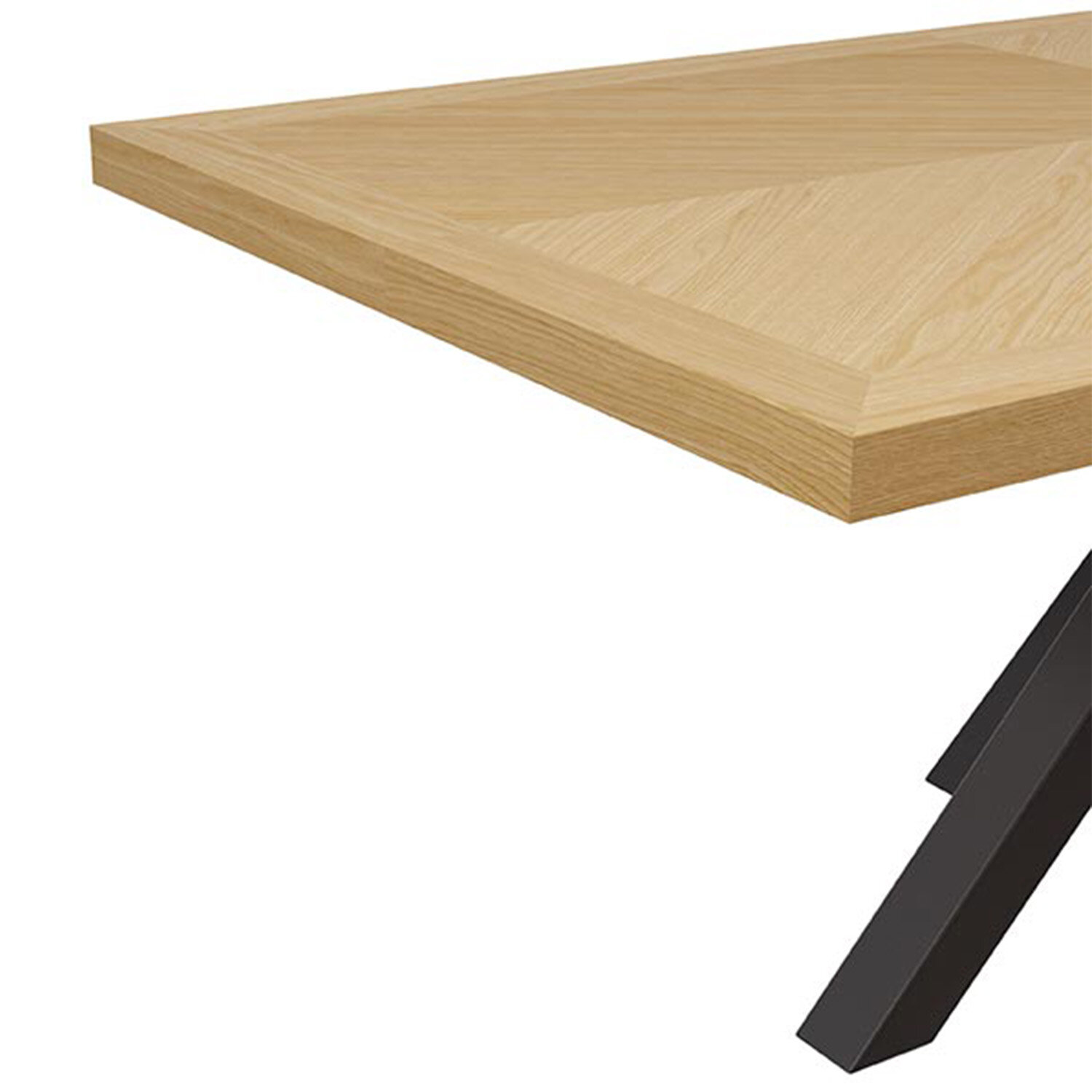 Mesa fija ELAINE 160x90 roble/negro - Image 4