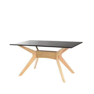 Mesa fija ELOISE 140 negro/roble