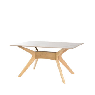 Mesa fija ELOISE 160 blanco/roble