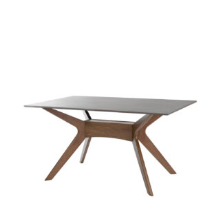 Mesa fija ELOISE 160 gris/nogal