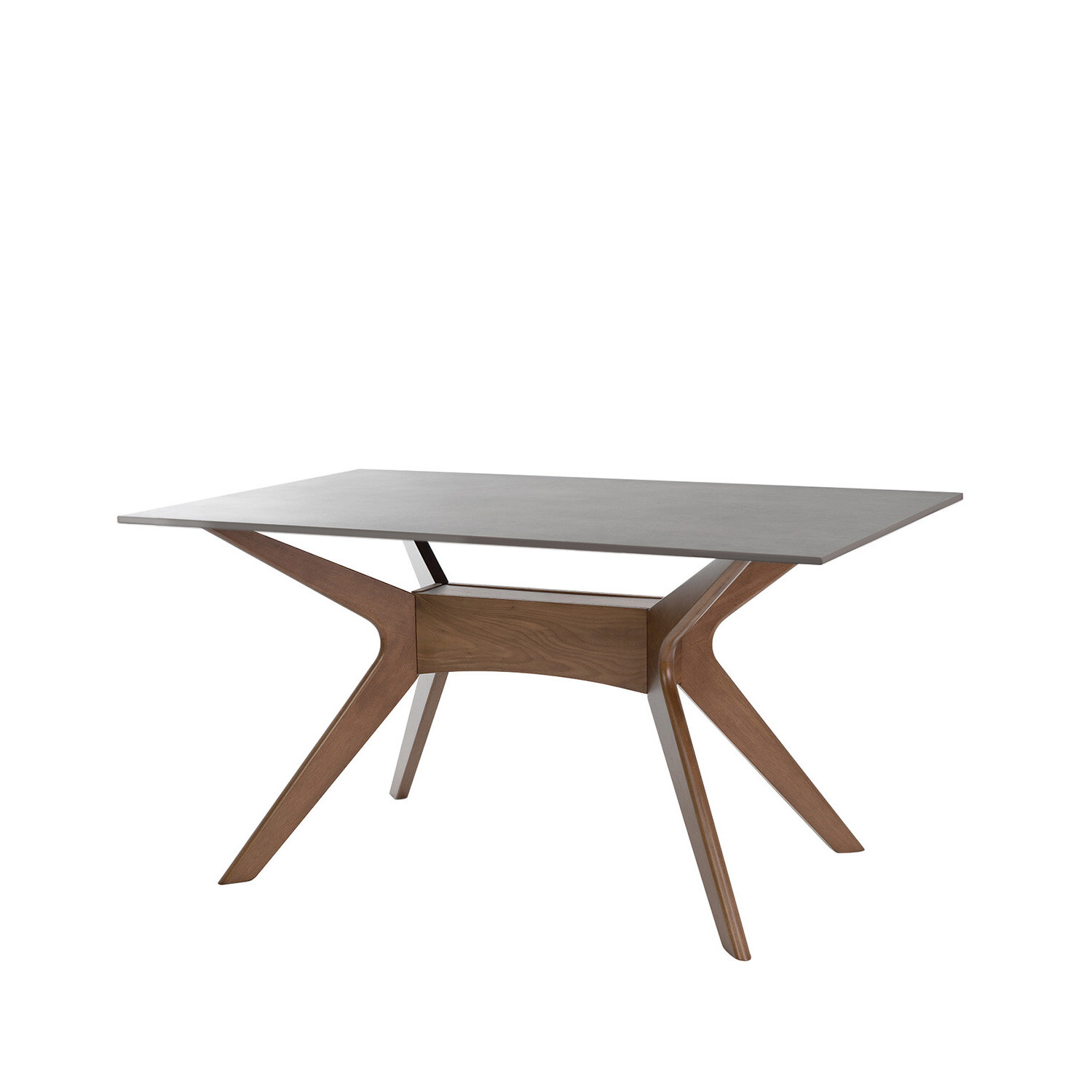 Mesa fija ELOISE 160 gris/nogal