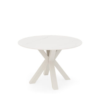 Mesa fija FIORELLA 100 blanco/beige