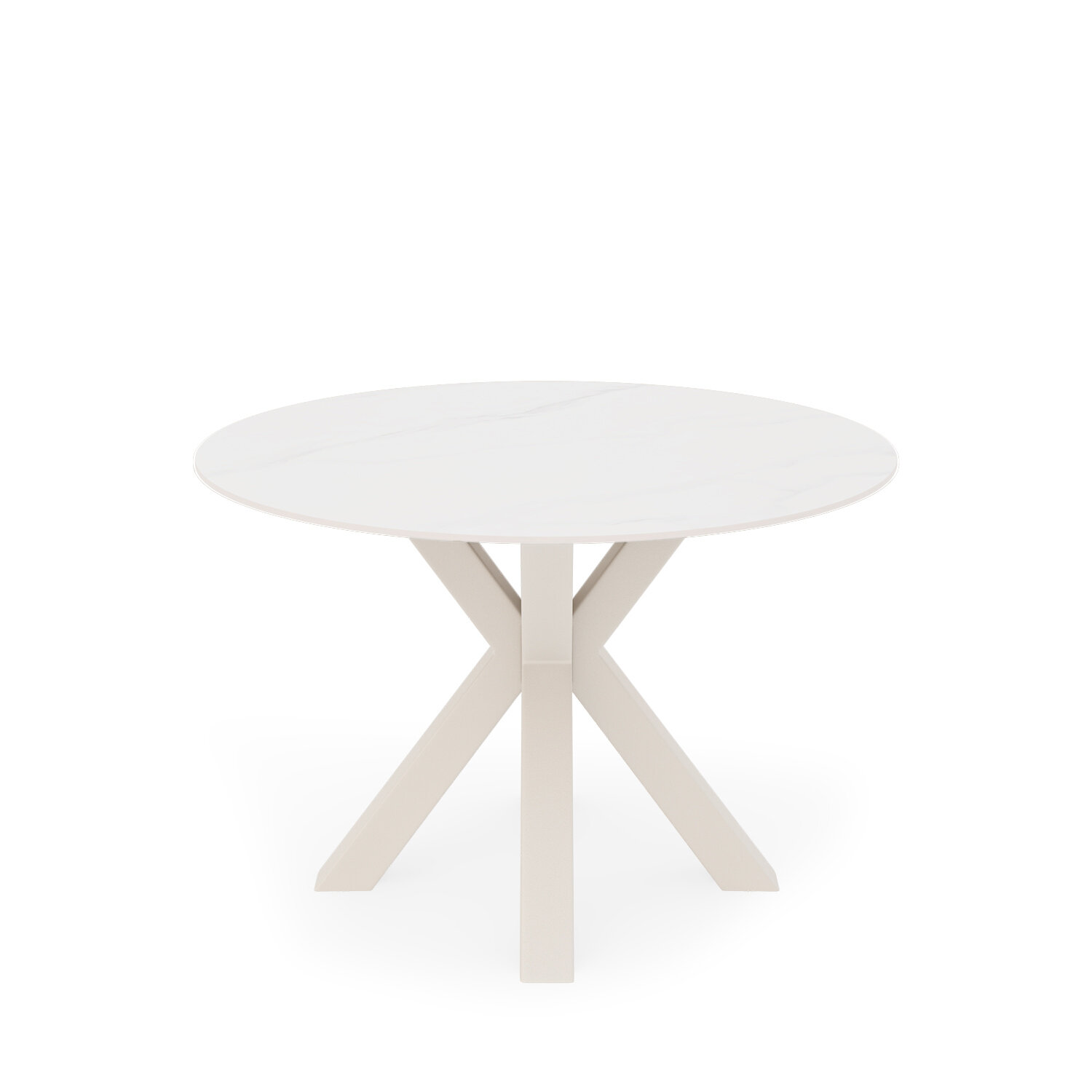 Mesa fija FIORELLA 100 blanco/beige - Image 2