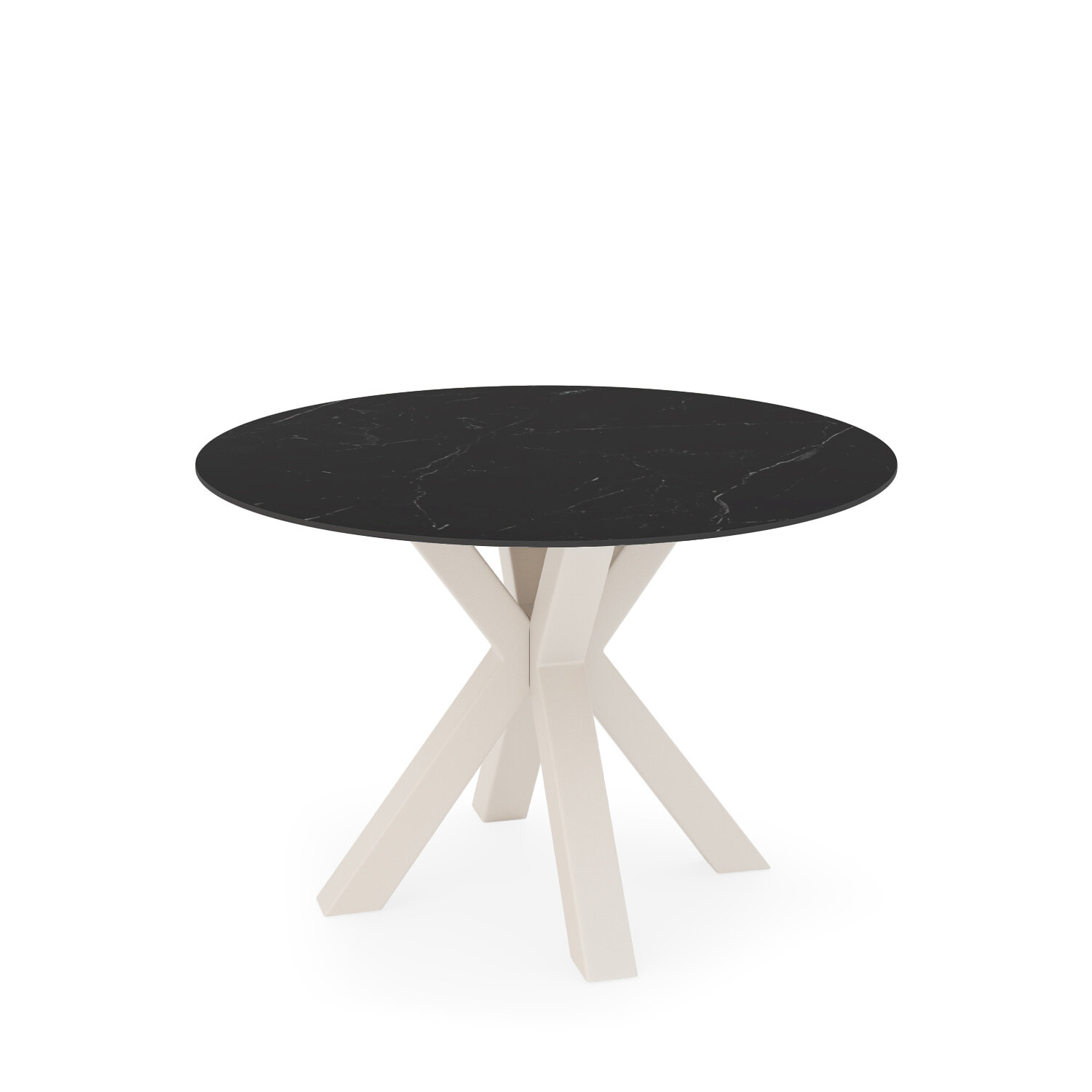 Mesa fija FIORELLA 100 negro/beige