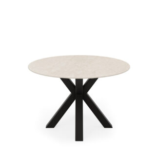 Mesa fija FIORELLA 100 travertino/negro