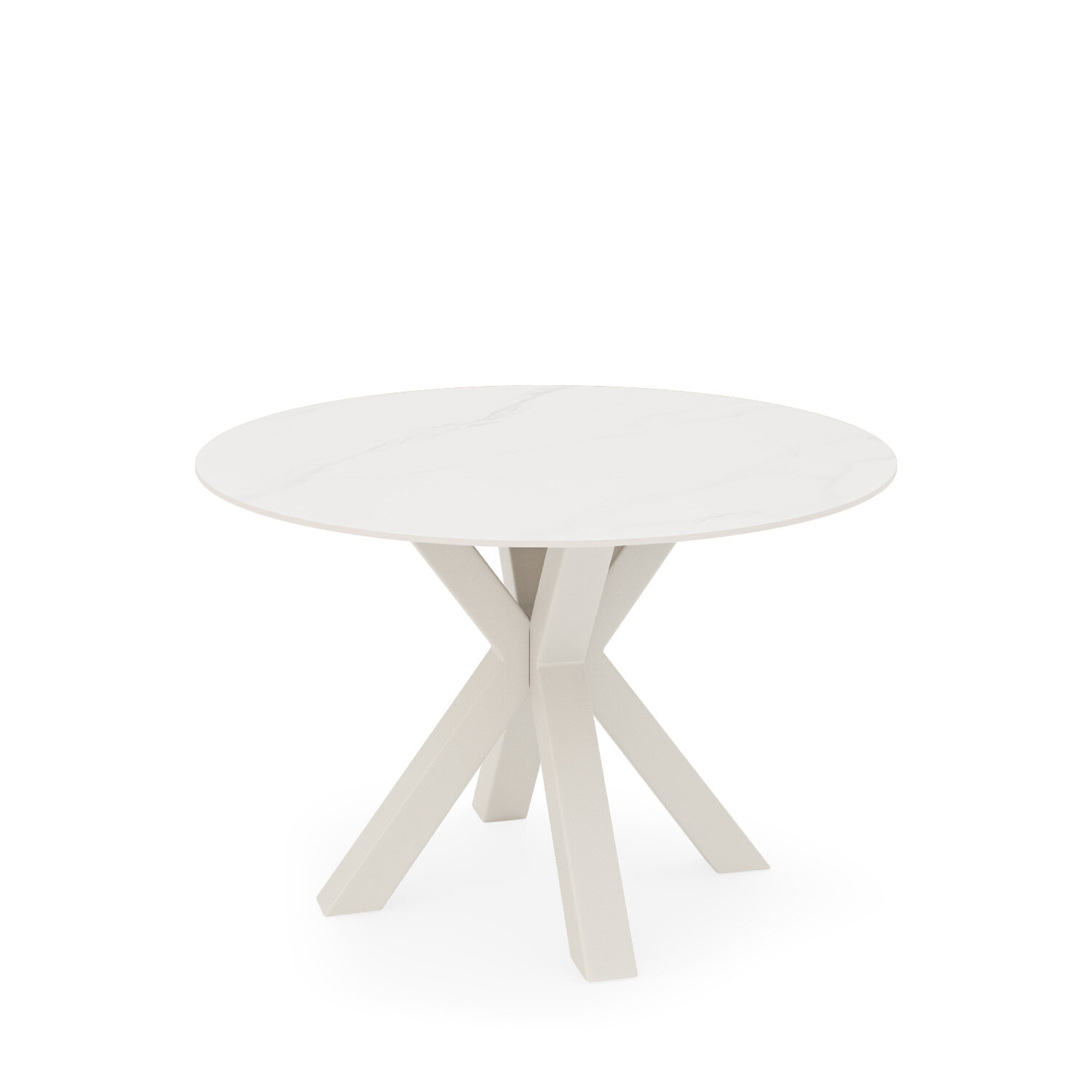 Mesa fija FIORELLA 120 blanco/beige