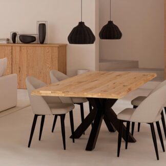 Mesa fija GRACE 140 roble/negro