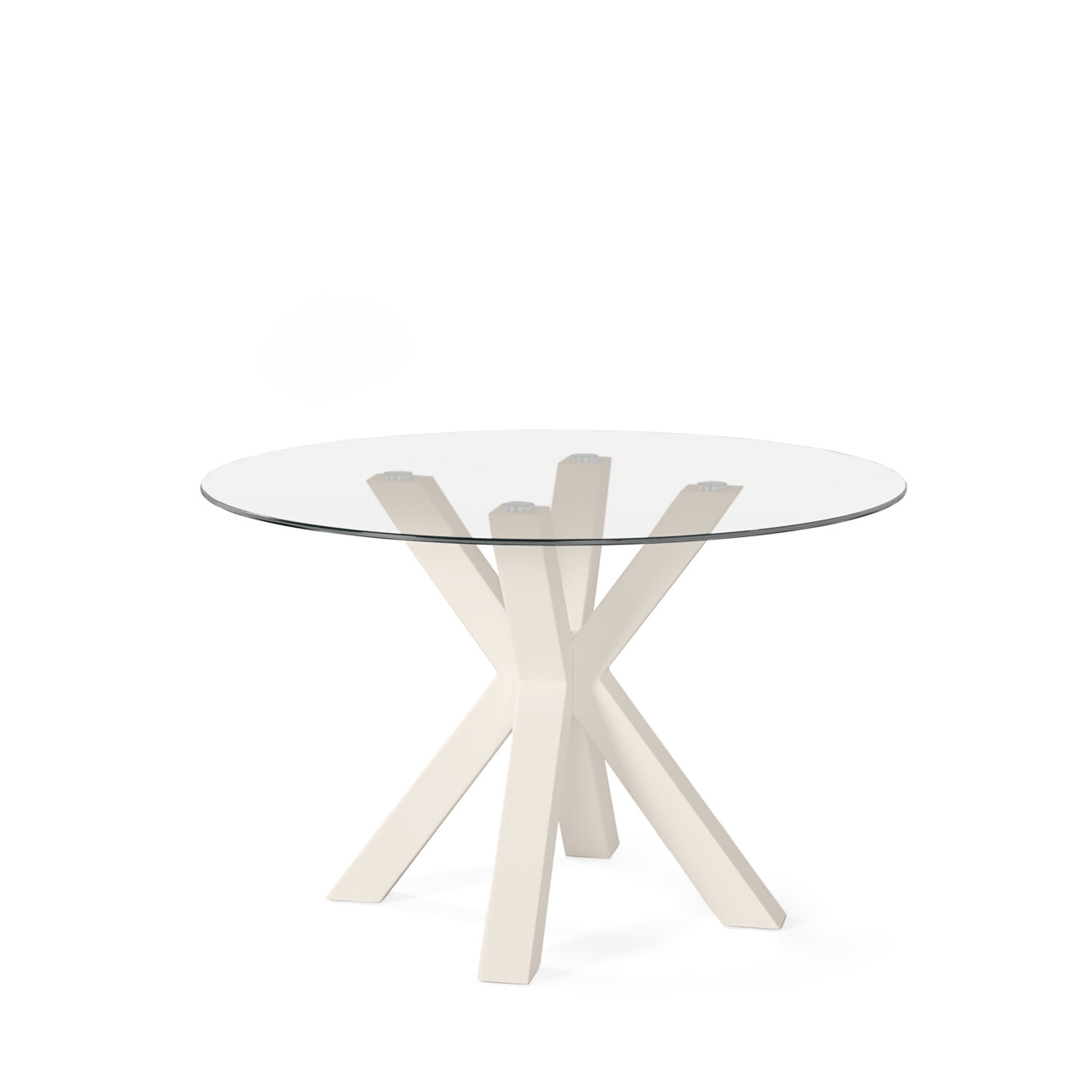 Mesa fija JADE 100 cristal/beige